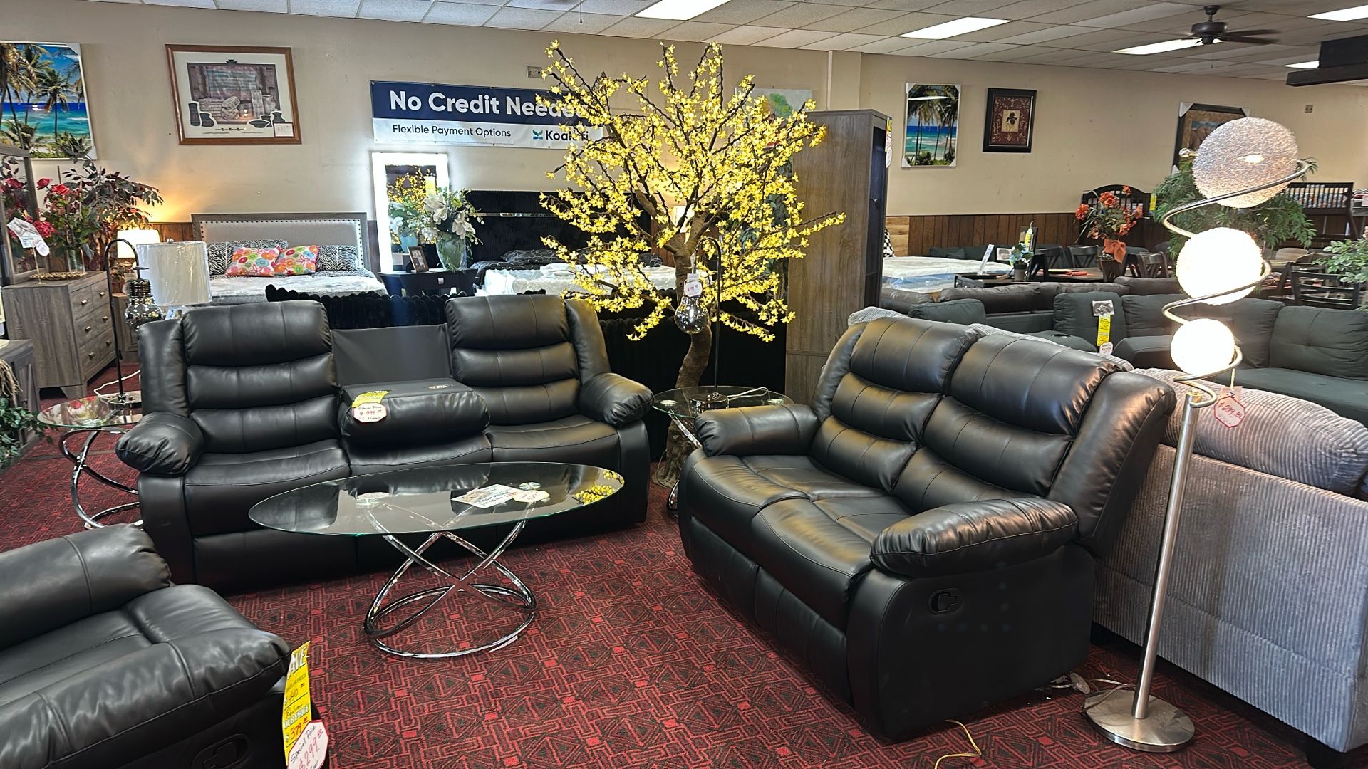 Black Reclining Sofa And Loveseat Set