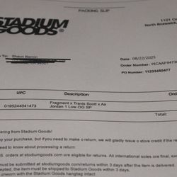 Jordan 1 Low Retro x Travis Scott Fragments (With Receipt) $900