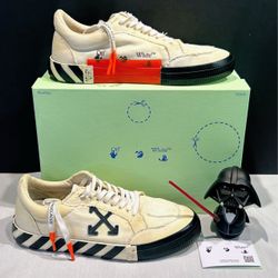 Off-White Vulcanized Low ‘White Canvas’: Men’s Size 10