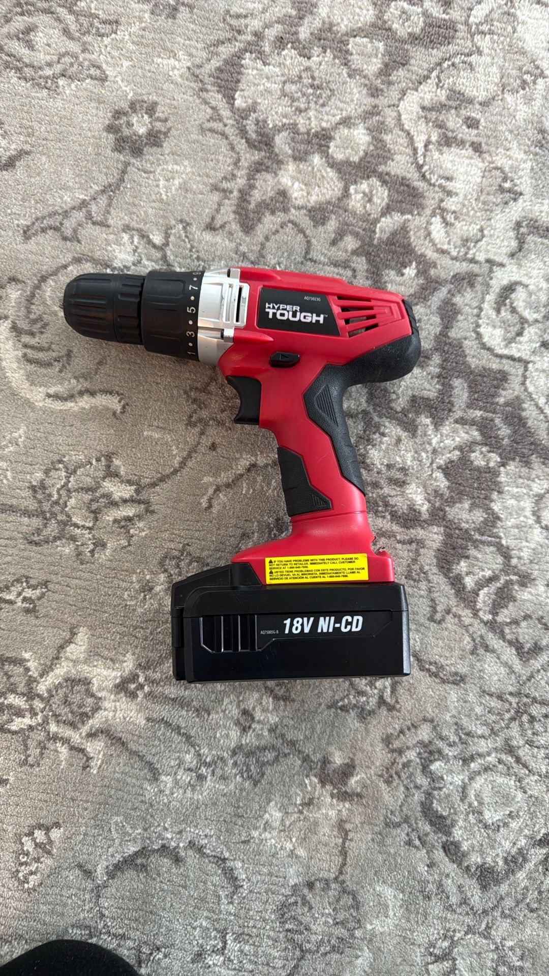 Hyper Tough 18v Ni Cd Cordless Drill With Charger