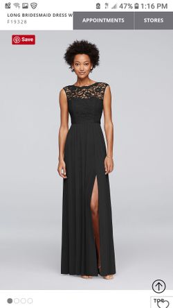 Black braidsmaid dress