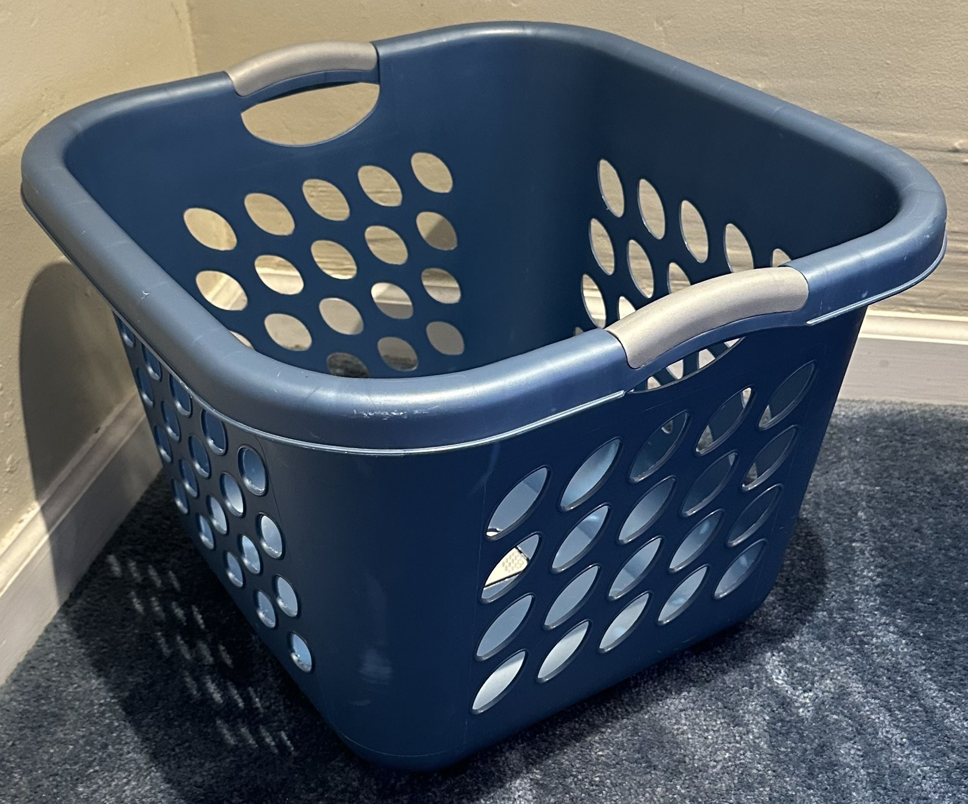 Blue Square Laundry Basket Like New