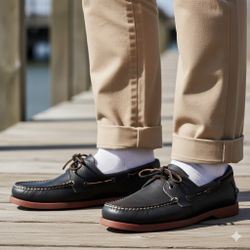 SPERRY TOP SIDER Authentic Original 2-Eye Boat Shoes Black Leather Men’s Size 13M