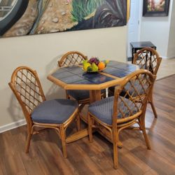 Vintage Coastal Style Dining Room Set-5 Piece 