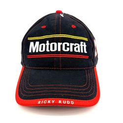 Vintage NOS NASCAR Ricky Rudd #21 Motorcraft Wood Brothers Adjustable Black Cap