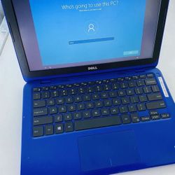 DELL Inspiron Bright Blue Laptop Computer With Charging Cable