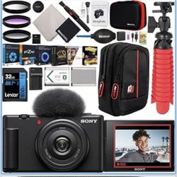 Sony ZV-1F Vlog Camera with 4K Video & 20.1MP for Content Creators and Vloggers Black ZV-1F/B 