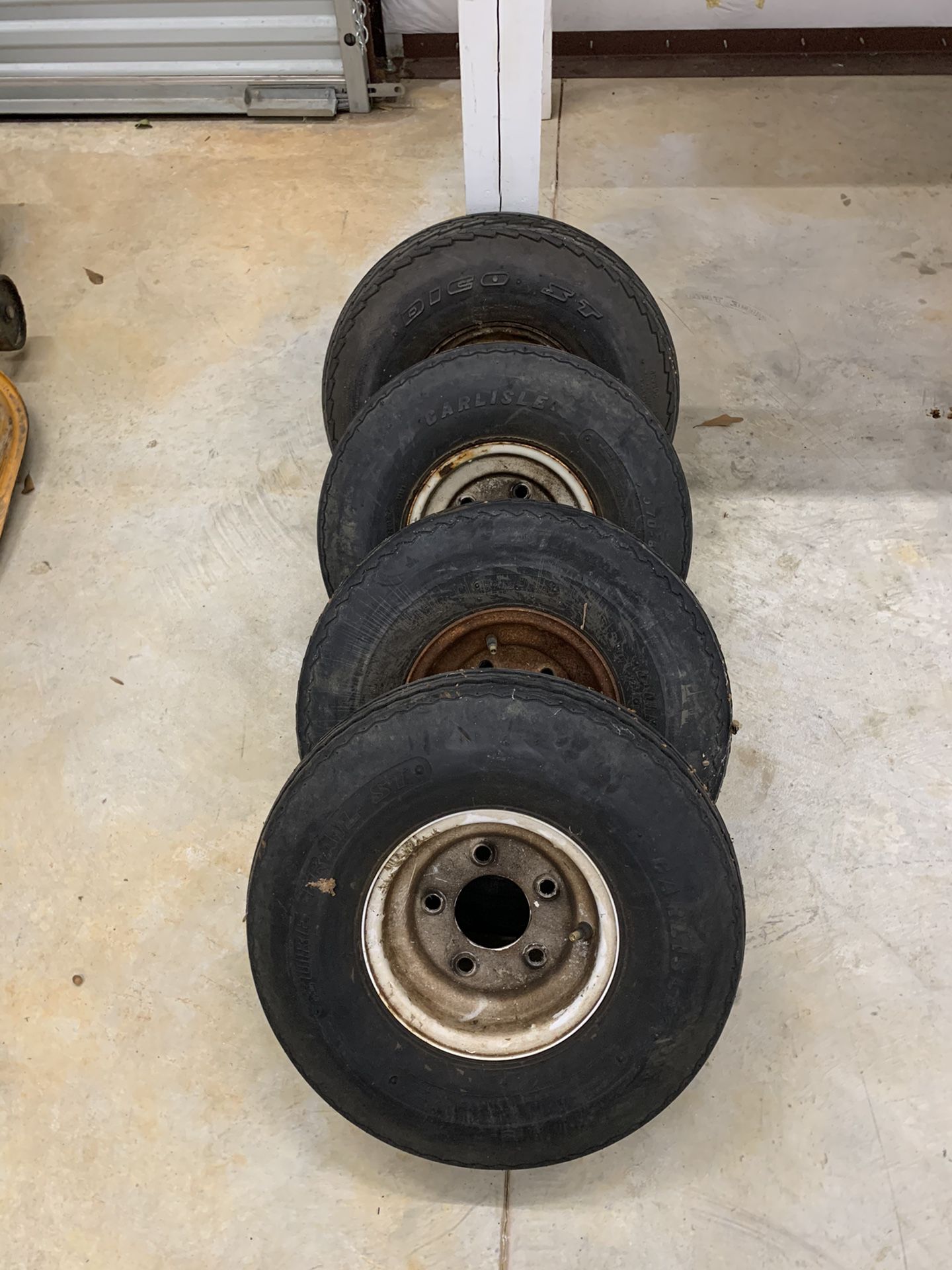 Small trailer tires a set of 4