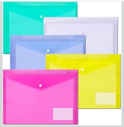 Plastic Envelope Style Folders