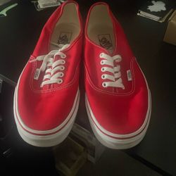 Red Vans Men’s 10.5