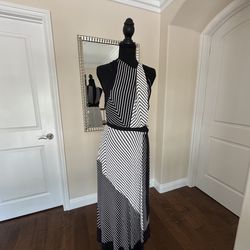 Reiss Striped Halter Dress