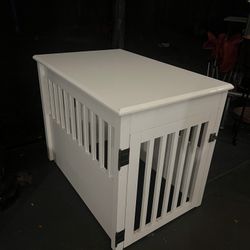 White Dog Crate 