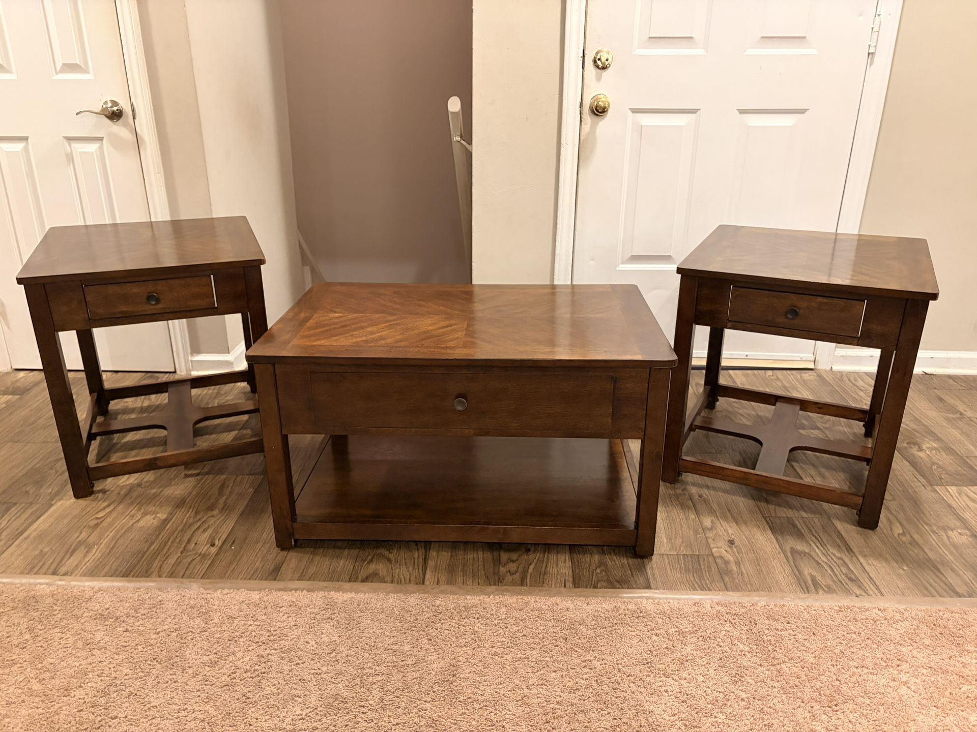 Marion Rectangular End Tables (x2) + Lift Top Cocktail Table - Signature Design By Ashley®