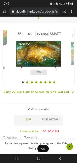 75" Sony Tv