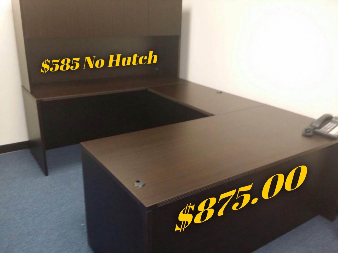 U-Shaped Desk. Executive Desk. Nine Colors. Different Options. Different sizes.