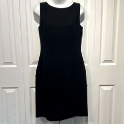 Loft Ann Taylor Black Sleeveless Shift Dress Size 8P