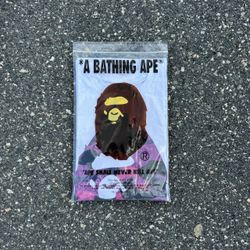 VERIFIED BAPE Color Camo Big Ape Head Tee White/Purple Size M Medium