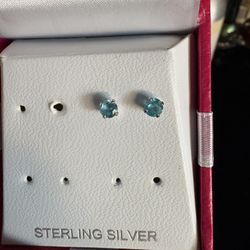 Sterling Silver Girls Earrings 