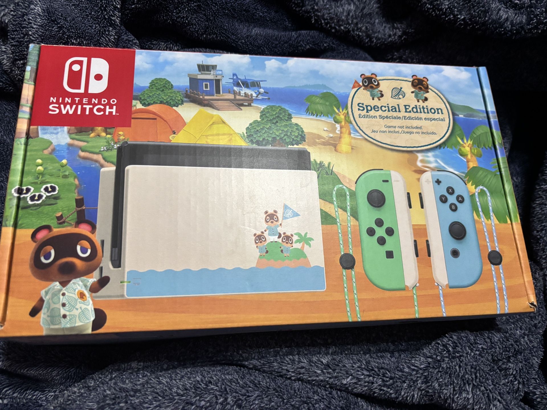 Nintendo Switch V2 – Animal Crossing Edition (Like New, Complete Set!)