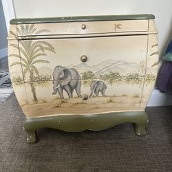 3 Drawer Elephant Safari Print Dresser/Nightstand