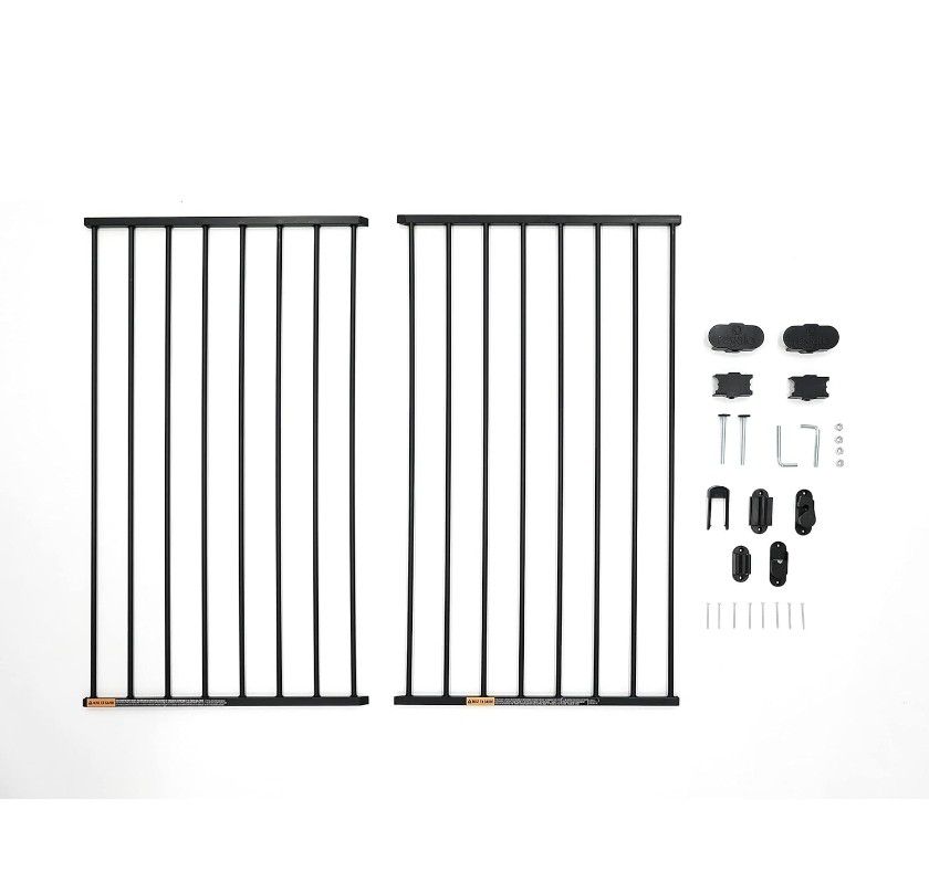 Regalo 2-in-1 Extra Tall Easy Swing Stairway and Hallway Walk Through Baby Gate, Black 1 Count (Pack of 1)

