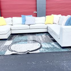 Leather Sectional Sofá 