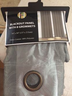 Blackout panel with 8 grommets