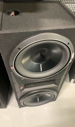 a Rockford Fosgate Punch P3-2X12 Loaded Enclosure