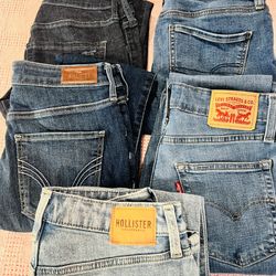 Womens Jeans Bundle Levi’s Hollister And American Eagle