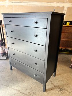 IKEA Black 6-Drawer Tall Dresser
