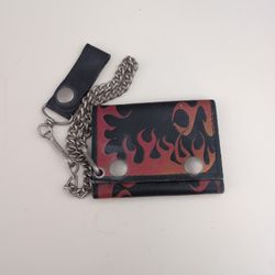 Flame Chain Biker Wallet