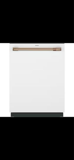 CAFE 24 in. Built-In Top Control Dishwasher in Matte White w/Stainless Tub, Ultra Wash & Dual Convection Dry, 44 dBA