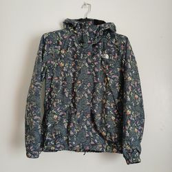 The North Face Women's DryVent Hiking Jacket Size S Floral Print Hooded Rain Lightweight