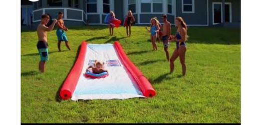 Wow World of Watersports Super Waterslide 25 × 6 Feet Giant Backyard Waterslide with Sprinkler