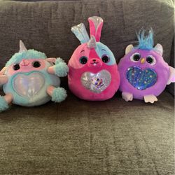 3 Plushies With Wings 
