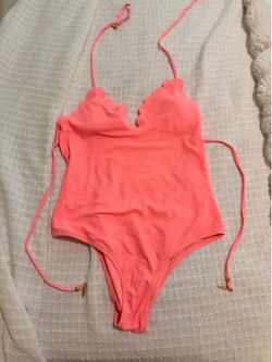 Jessica Simpson coral one piece swimsuit