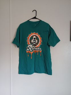 Rufneks Graphic Tee in Teal and Orange Sz L Men's