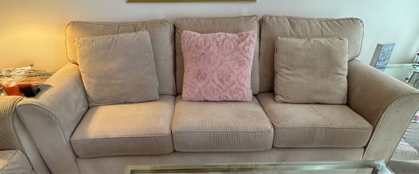 Corduroy couch and loveseat