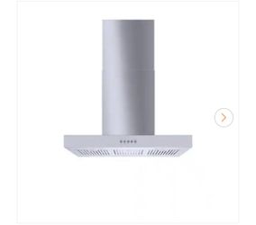 Lora 30 in. 350CFM Convertible Kitchen Island T-Shape Range Hood in Stainless Steel w/ Charcoal Filters and LED Lighting