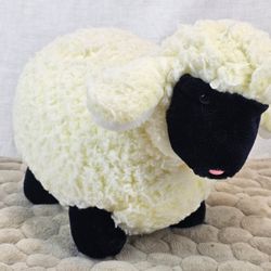 Vintage 1988 Chrisha Playful Plush Lamb Stuffed Animal