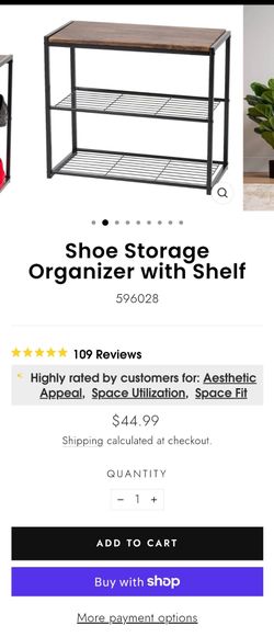 TWO shoe racks