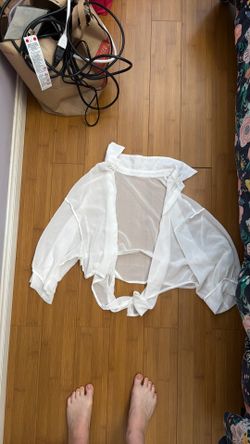 sheer white top