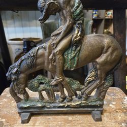 Vintage Cast Iron "End Of Trail" Doorstop