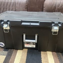 Sterilite Heavy Duty Footlocker Storage Tote / Trunk with 2 Wheels