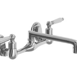 Glacier Bay
Builders Double-Handle Wall Mount Low-Arc Standard Kitchen Faucet in Polished Chrome