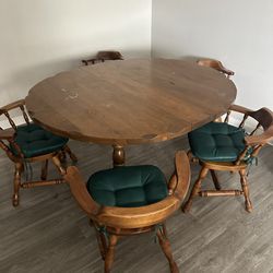  Brown 6 Chair Table 