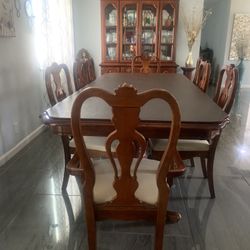 Dining Table Set And China Cabinet 
