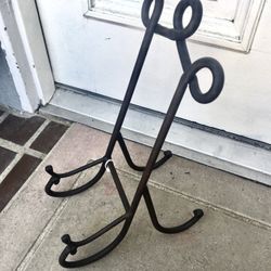Ornate 16” h Tabletop Display Stand for books, framed art / photos or plates