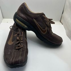 Nike Golf Leather Suede Men’s Size 11 Wide 040810Pa2 Brown