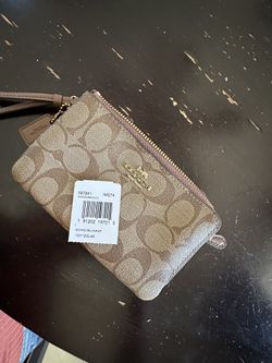 Coach Signature Double Zip Wallet